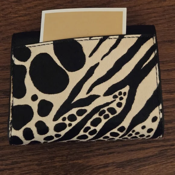 New Michael Kors Carmen black leather & haircalf handbag & wallet set - Picture 5 of 15